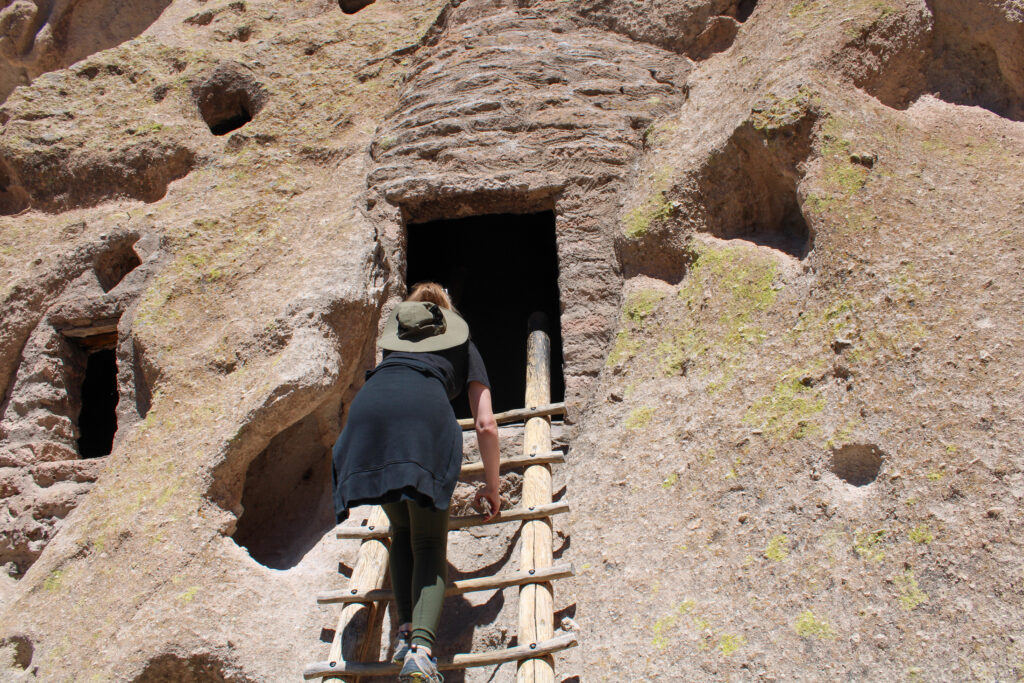 Bandelier hike in New Mexico